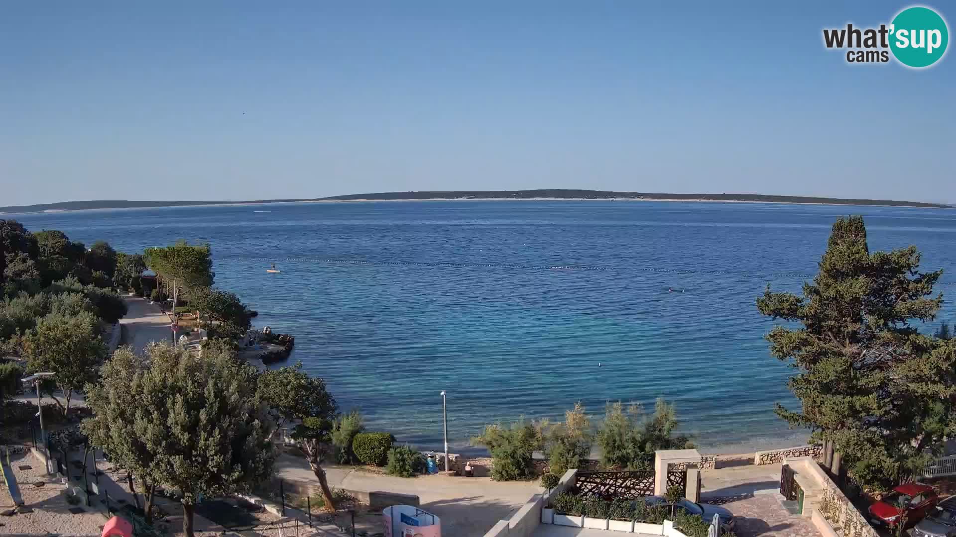 Webcam Plaža Male Mandre – Diretta dalla spiaggia sull’isola di Pag