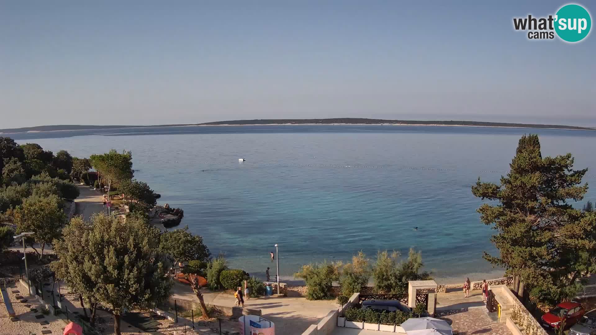 Webcam Strand Male Mandre – Liveblick von der Insel Pag