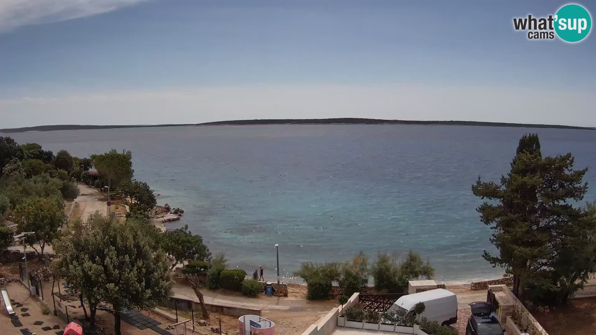 Webcam Strand Male Mandre – Liveblick von der Insel Pag