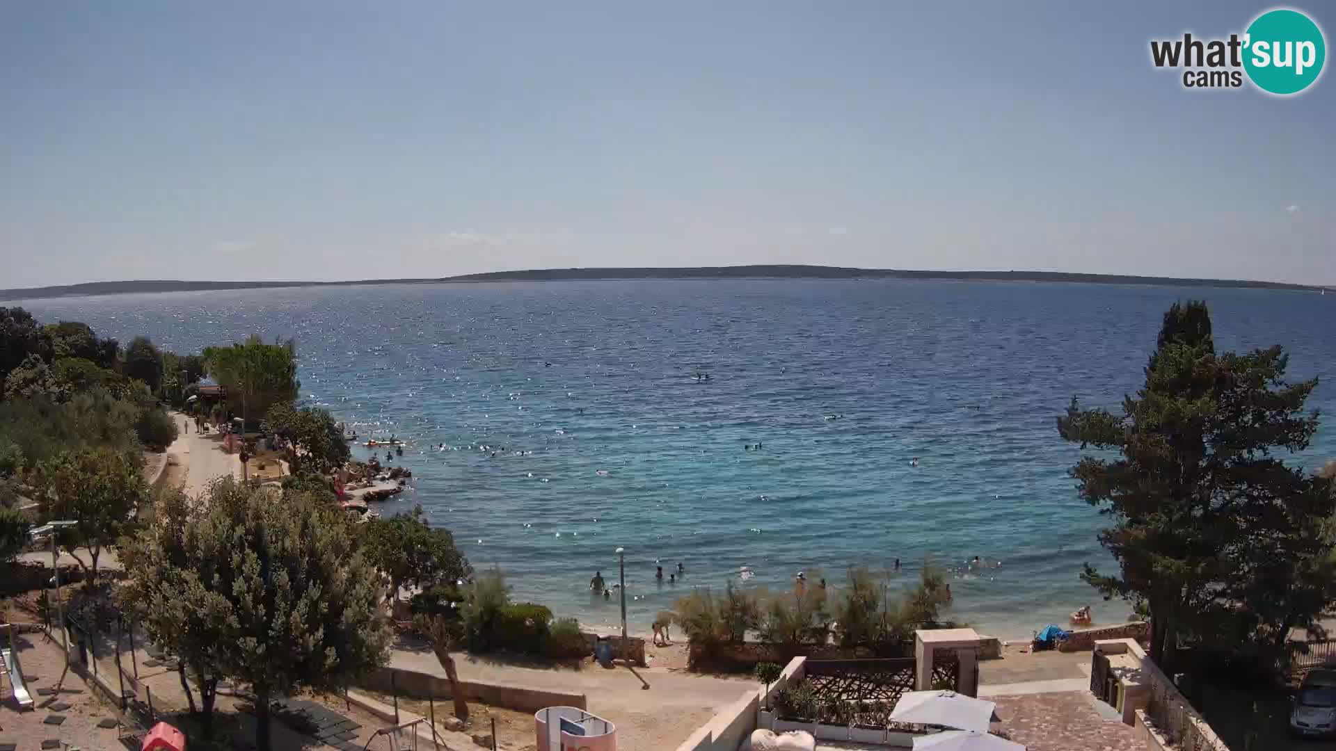 Webcam Plaža Male Mandre – Diretta dalla spiaggia sull’isola di Pag