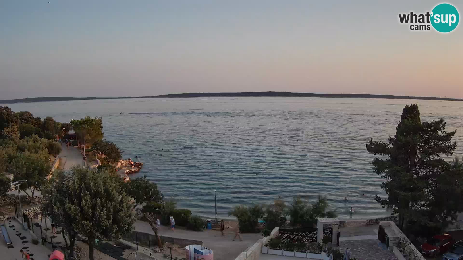Webcam Plage Male Mandre – Vue en direct depuis l’île de Pag