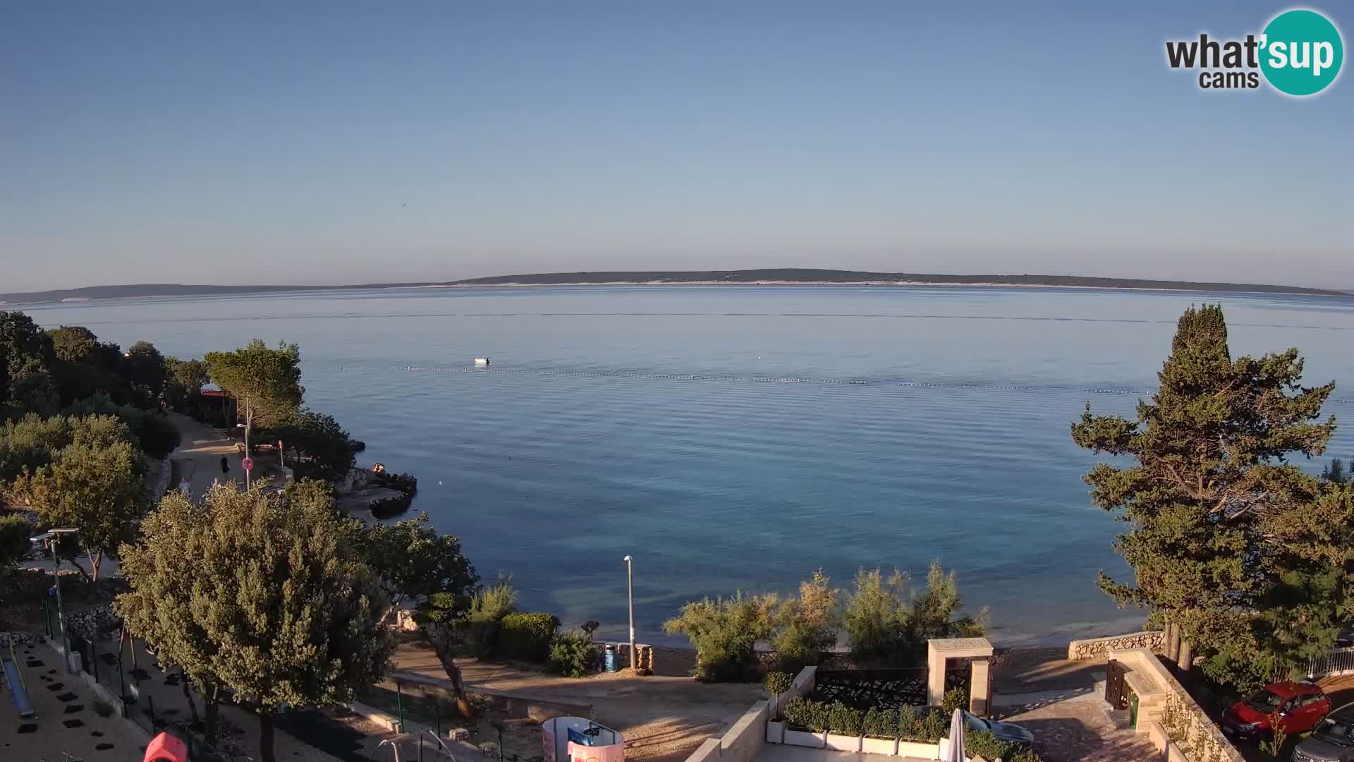 Webcam Strand Male Mandre – Liveblick von der Insel Pag