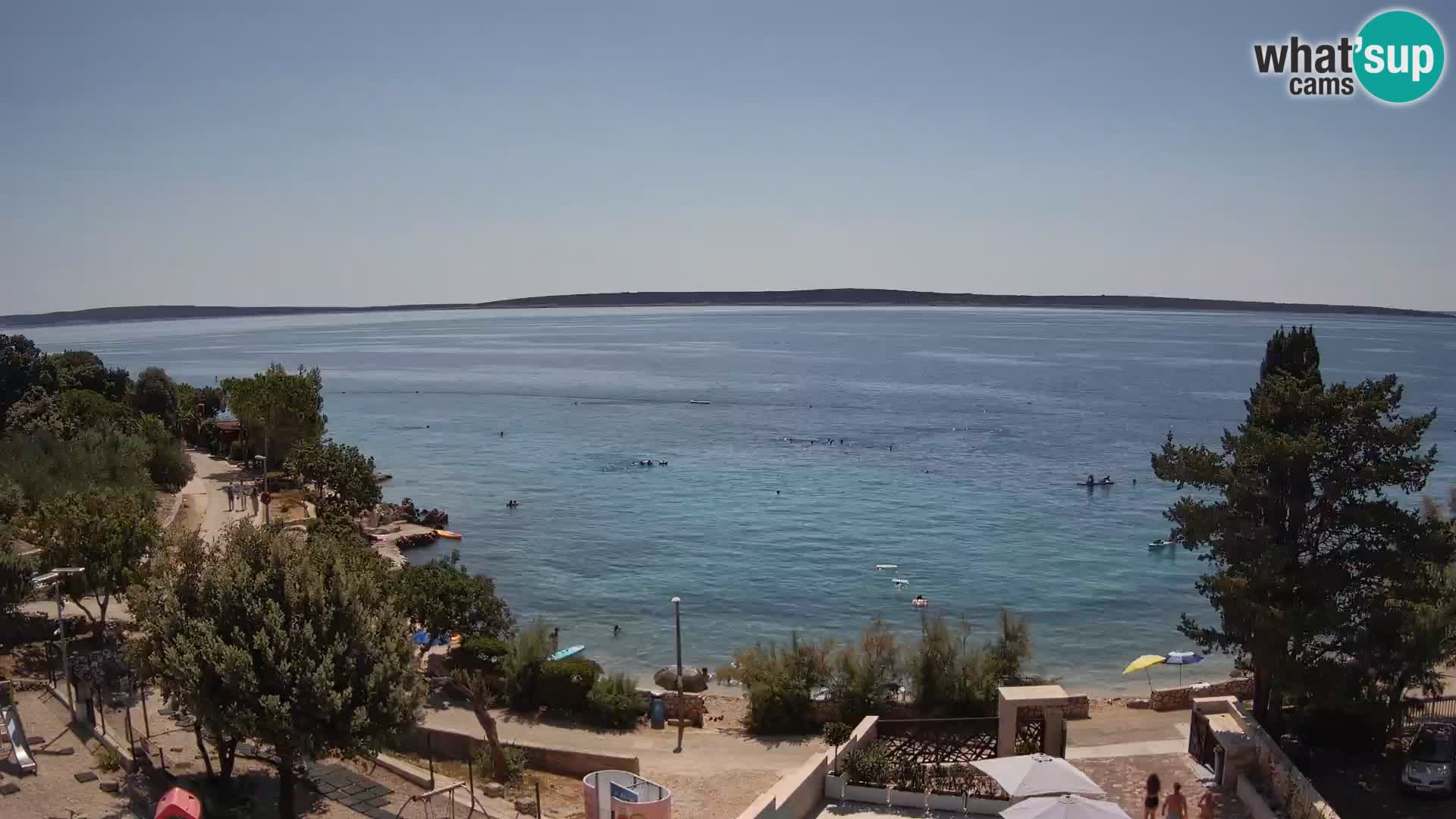 Webcam Plaža Male Mandre – Diretta dalla spiaggia sull’isola di Pag