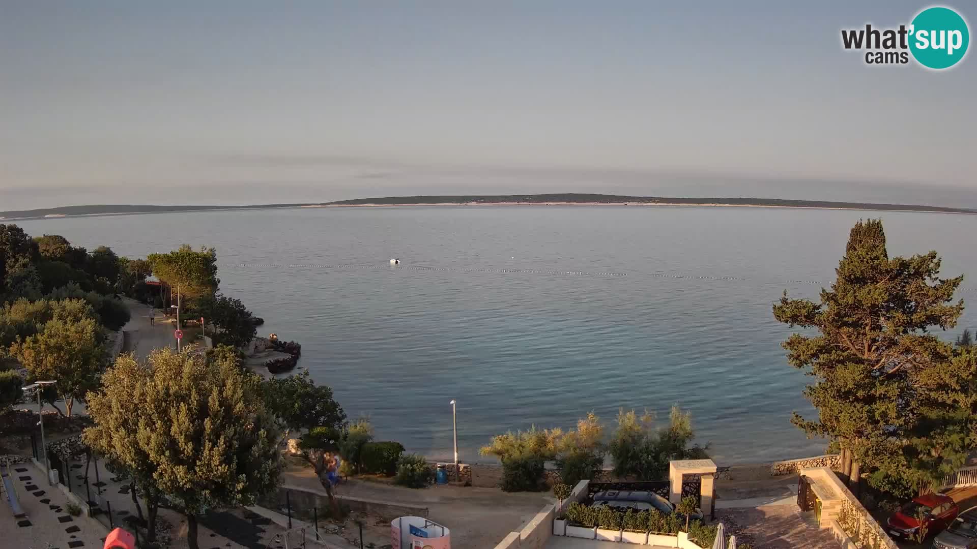 Webcam Plage Male Mandre – Vue en direct depuis l’île de Pag