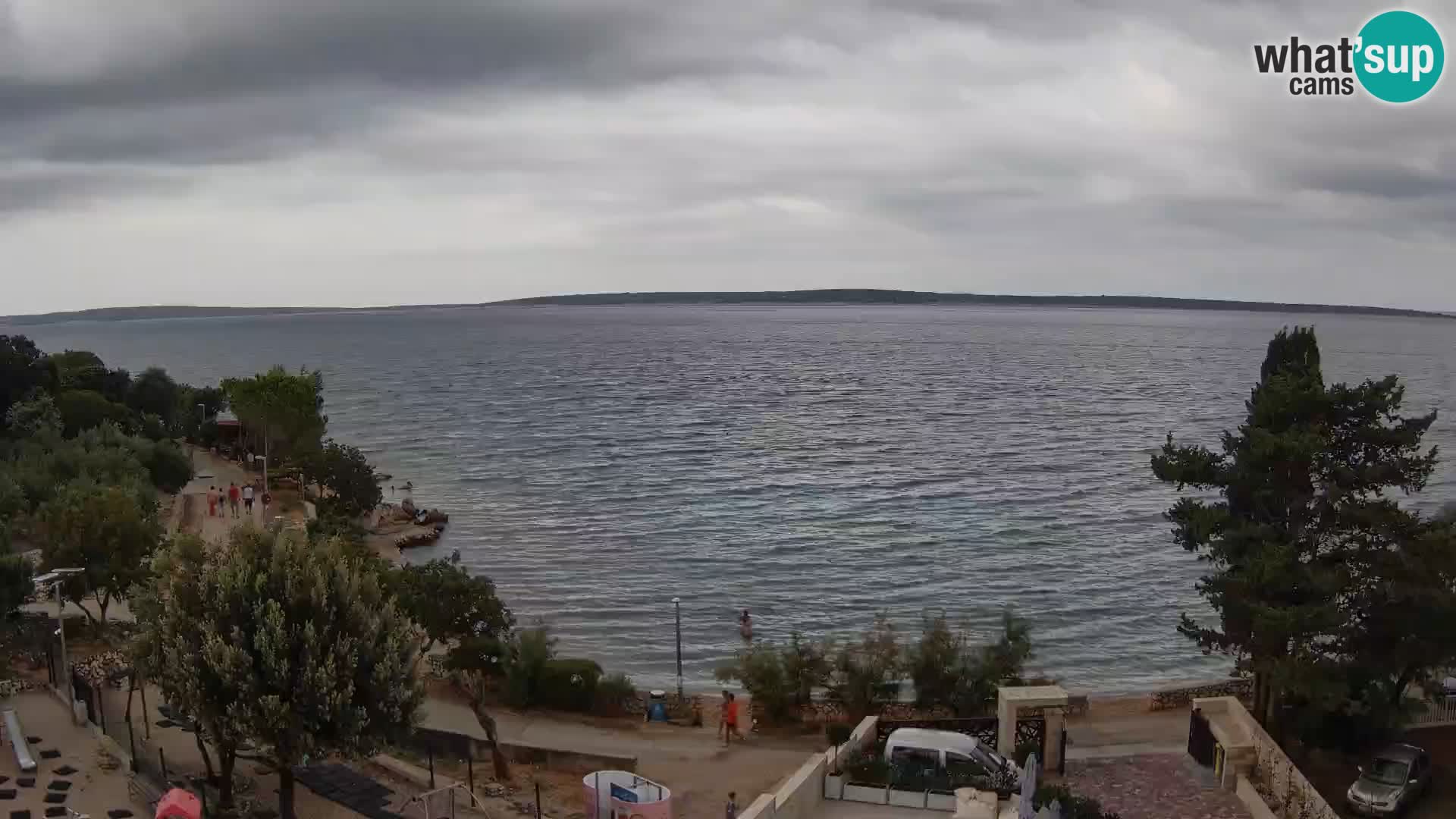 Webcam Plage Male Mandre – Vue en direct depuis l’île de Pag