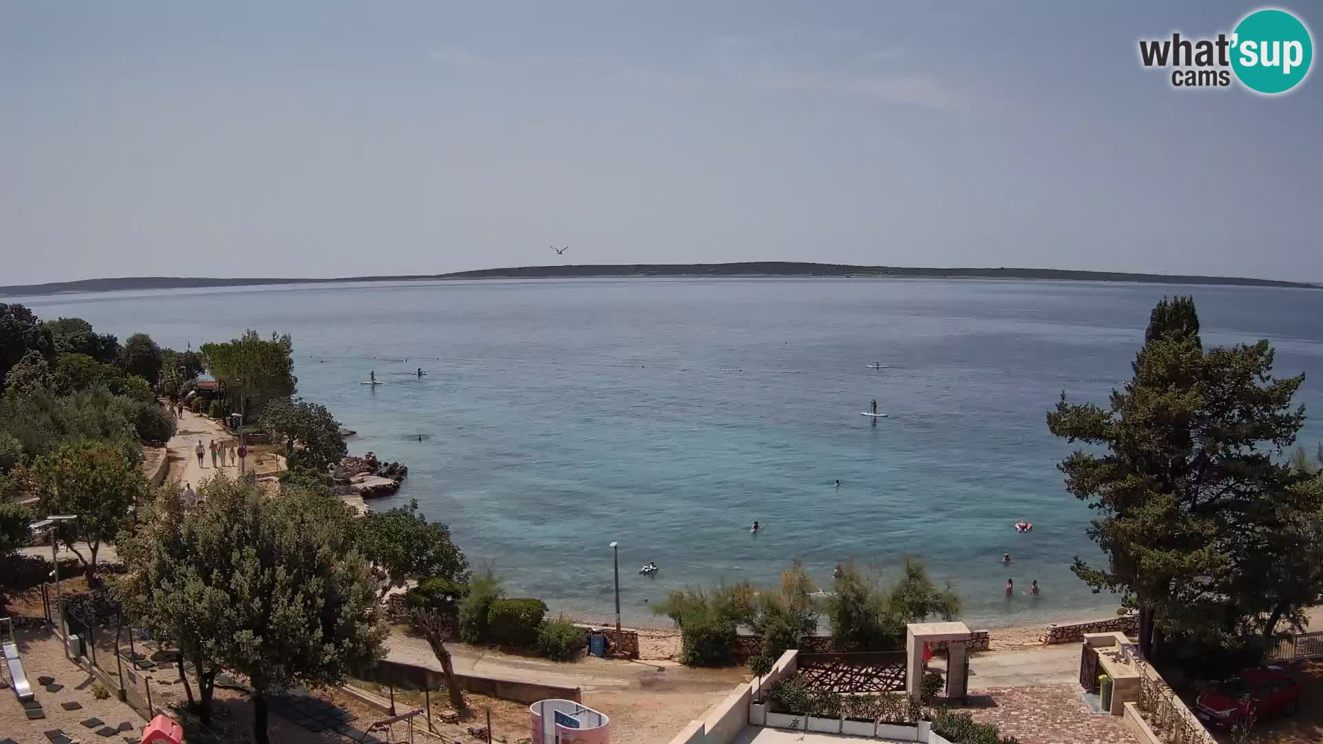 Webcam Strand Male Mandre – Liveblick von der Insel Pag