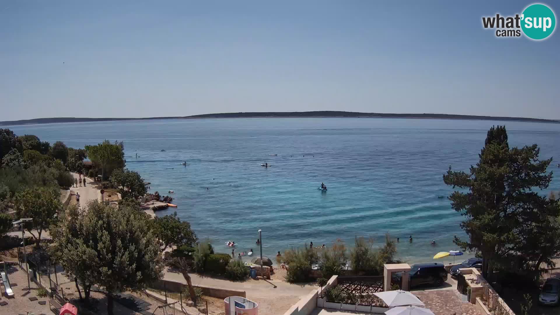 Webcam Strand Male Mandre – Liveblick von der Insel Pag