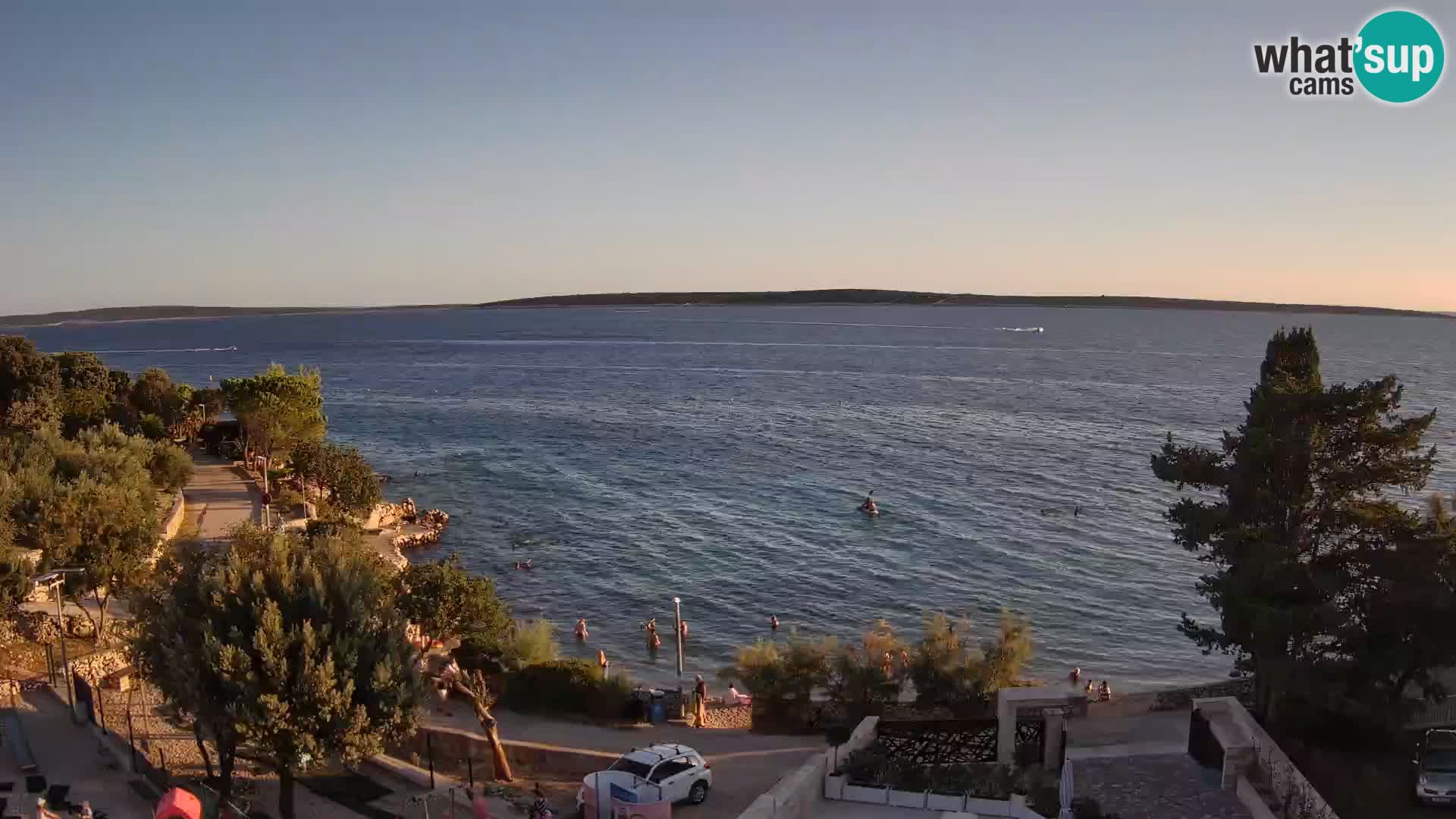 Webcam Plage Male Mandre – Vue en direct depuis l’île de Pag
