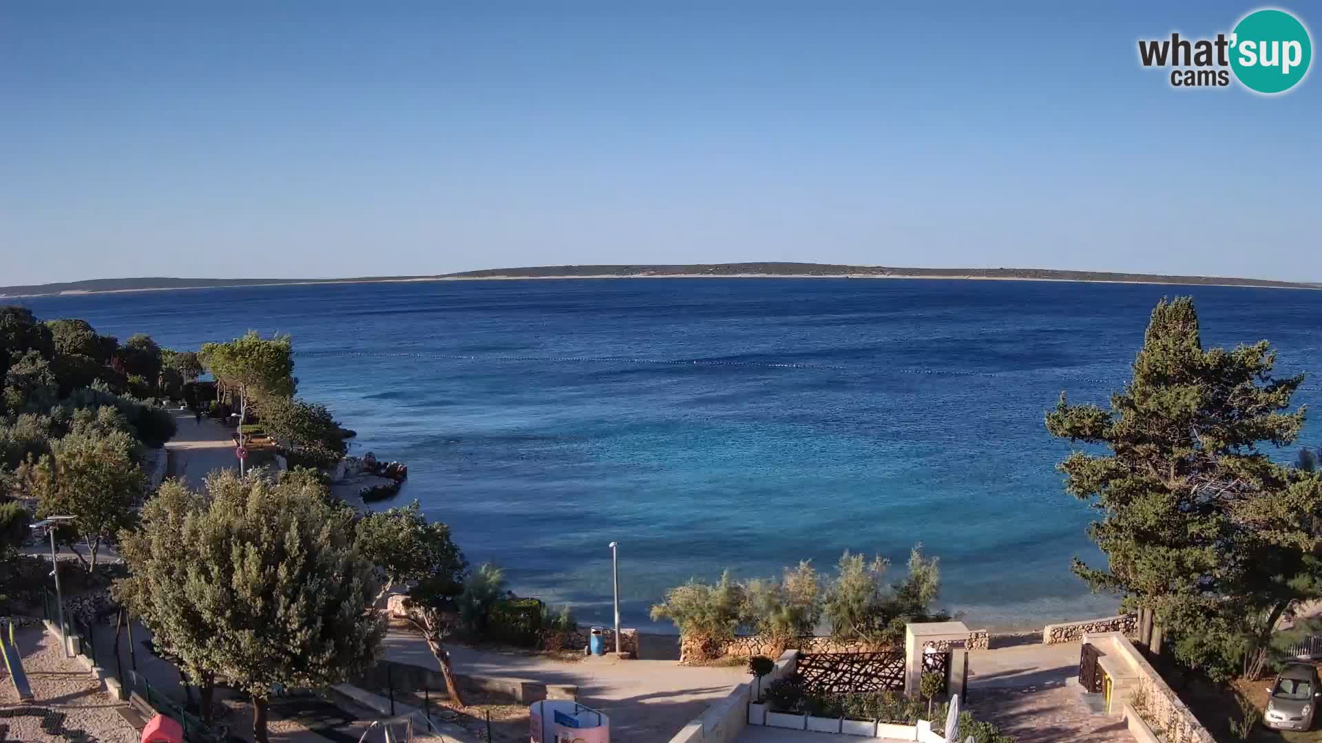 Webcam Plaža Male Mandre – Diretta dalla spiaggia sull’isola di Pag