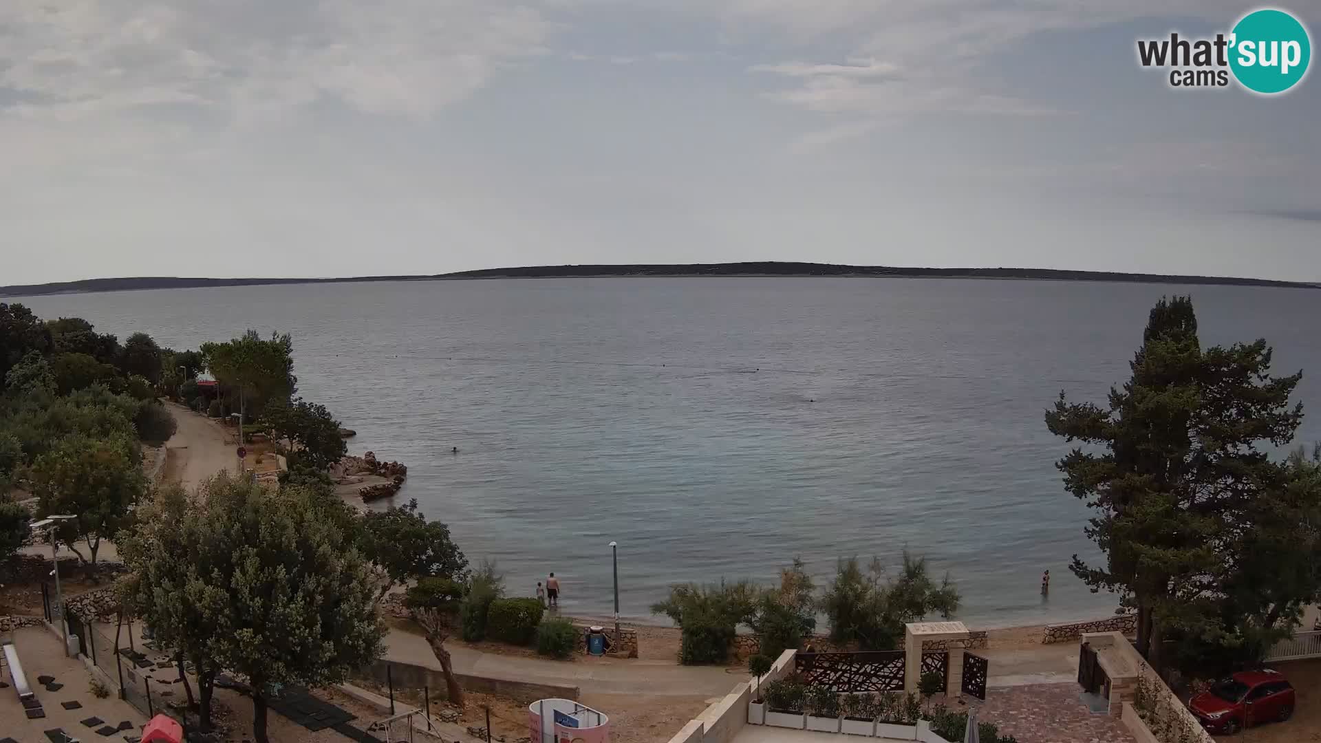 Webcam Plage Male Mandre – Vue en direct depuis l’île de Pag