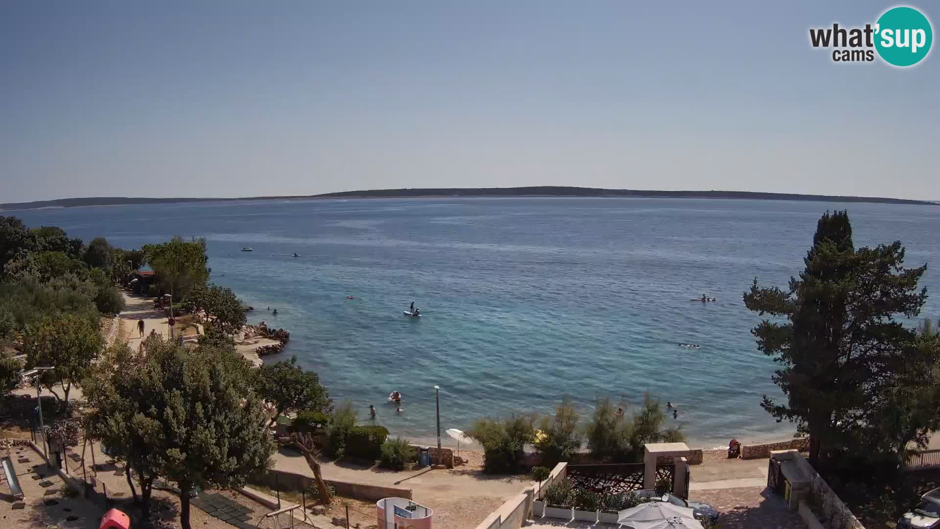 Webcam Strand Male Mandre – Liveblick von der Insel Pag
