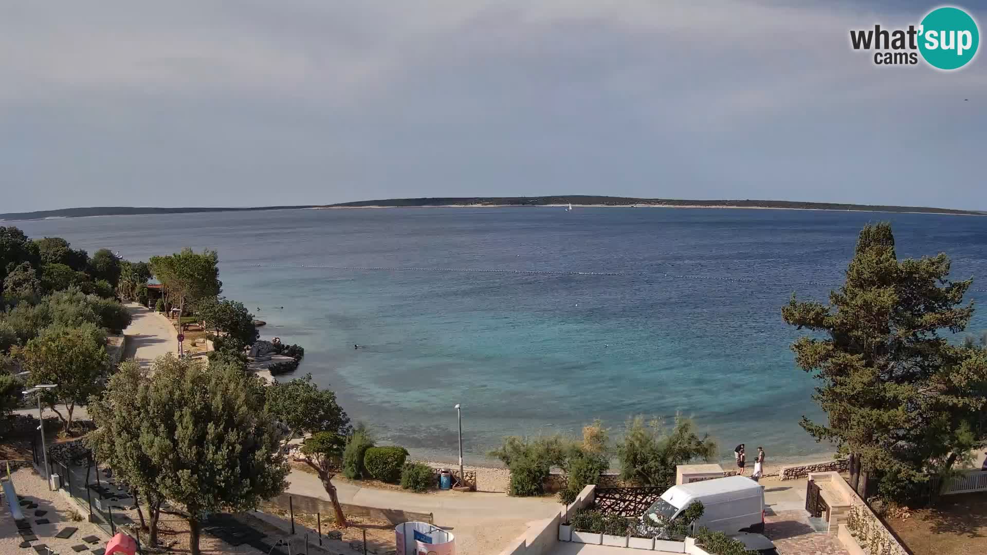 Webcam Plaža Male Mandre – Live View from Pag Island