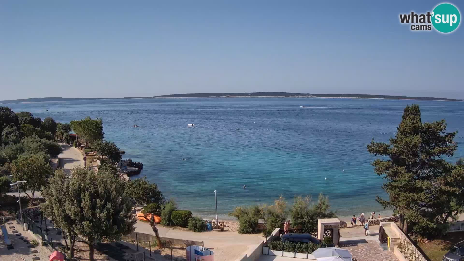 Webcam Strand Male Mandre – Liveblick von der Insel Pag