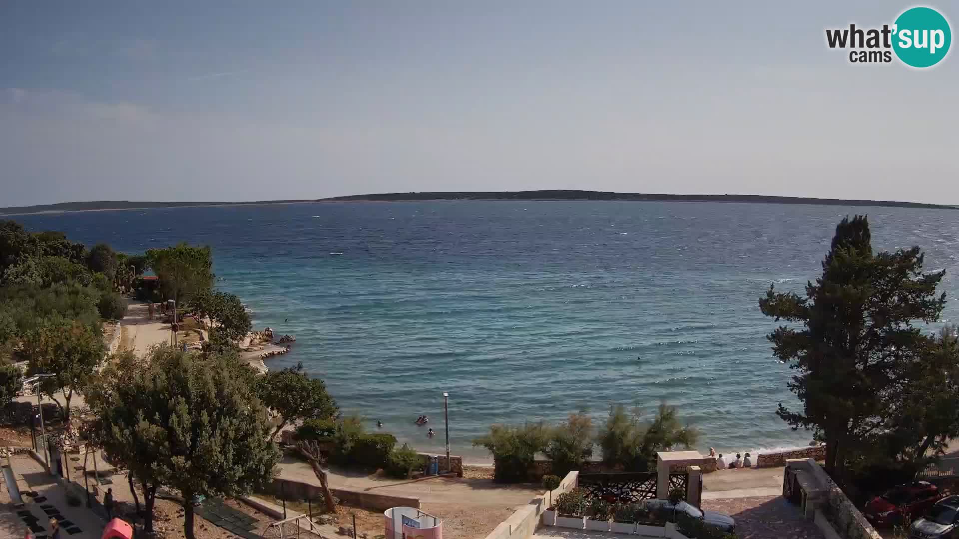 Webcam Plage Male Mandre – Vue en direct depuis l’île de Pag