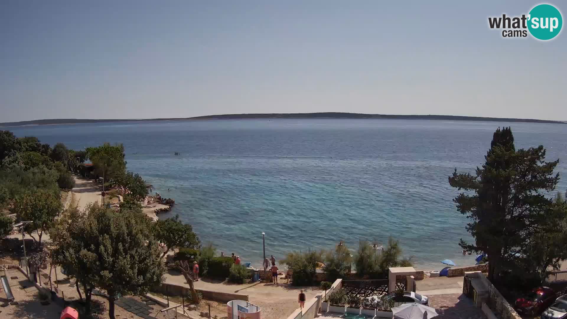 Webcam Strand Male Mandre – Liveblick von der Insel Pag