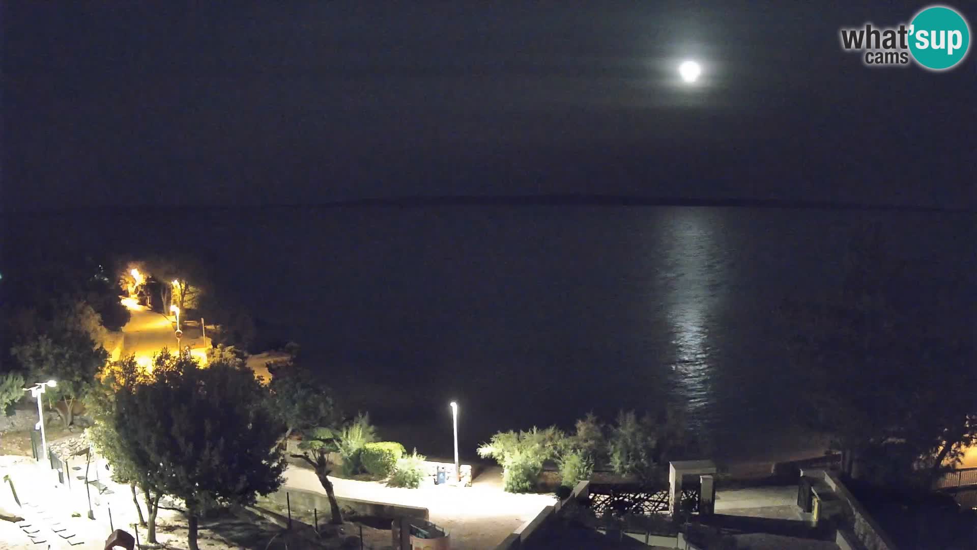 Webcam Plaža Male Mandre – Diretta dalla spiaggia sull’isola di Pag