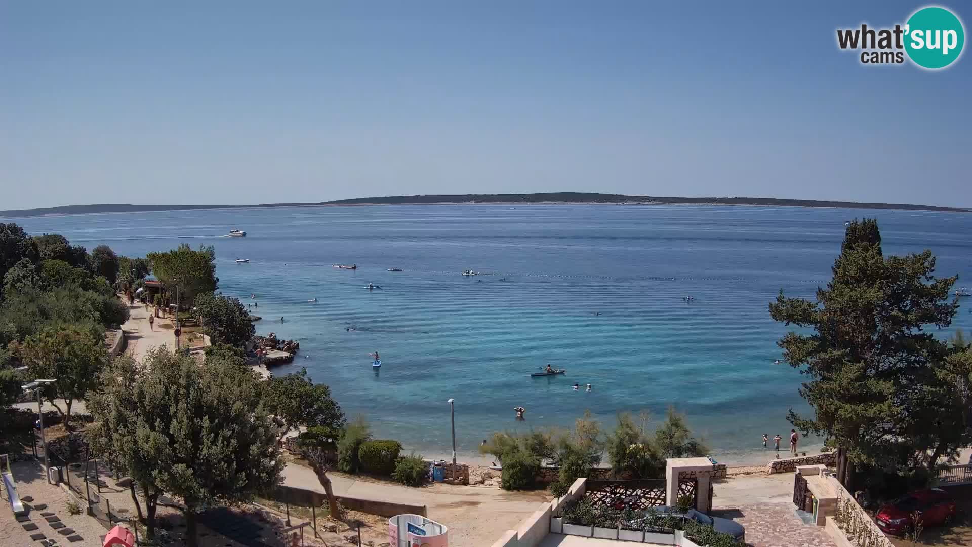 Webcam Plaža Male Mandre – Diretta dalla spiaggia sull’isola di Pag