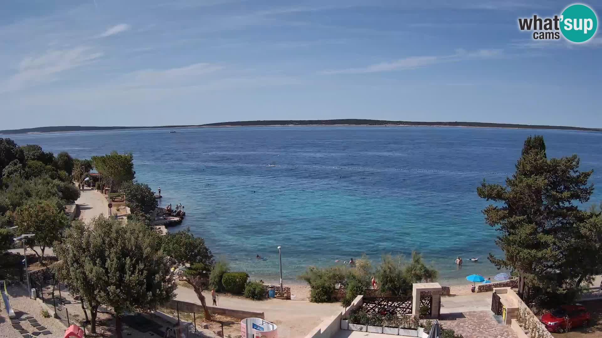 Webcam Plaža Male Mandre – Live View from Pag Island