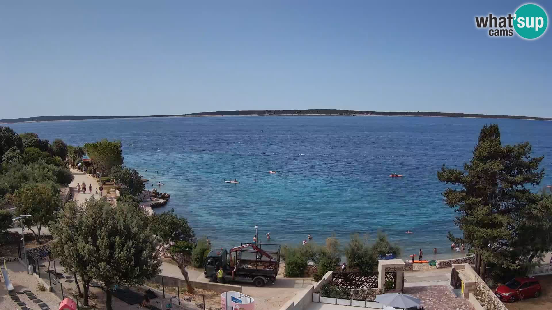 Webcam Plaža Male Mandre – Diretta dalla spiaggia sull’isola di Pag