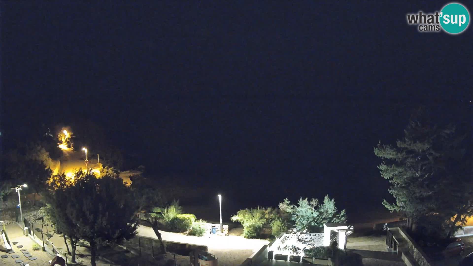 Web kamera Plaža Male Mandre – Pogled uživo s otoka Paga