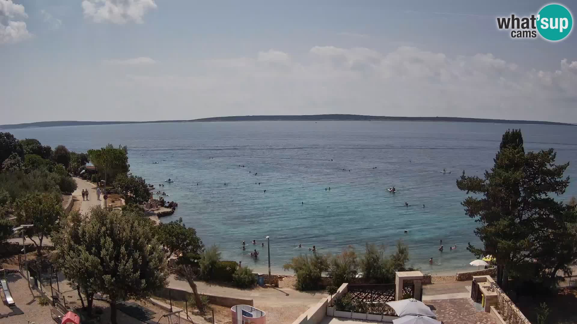 Webcam Strand Male Mandre – Liveblick von der Insel Pag