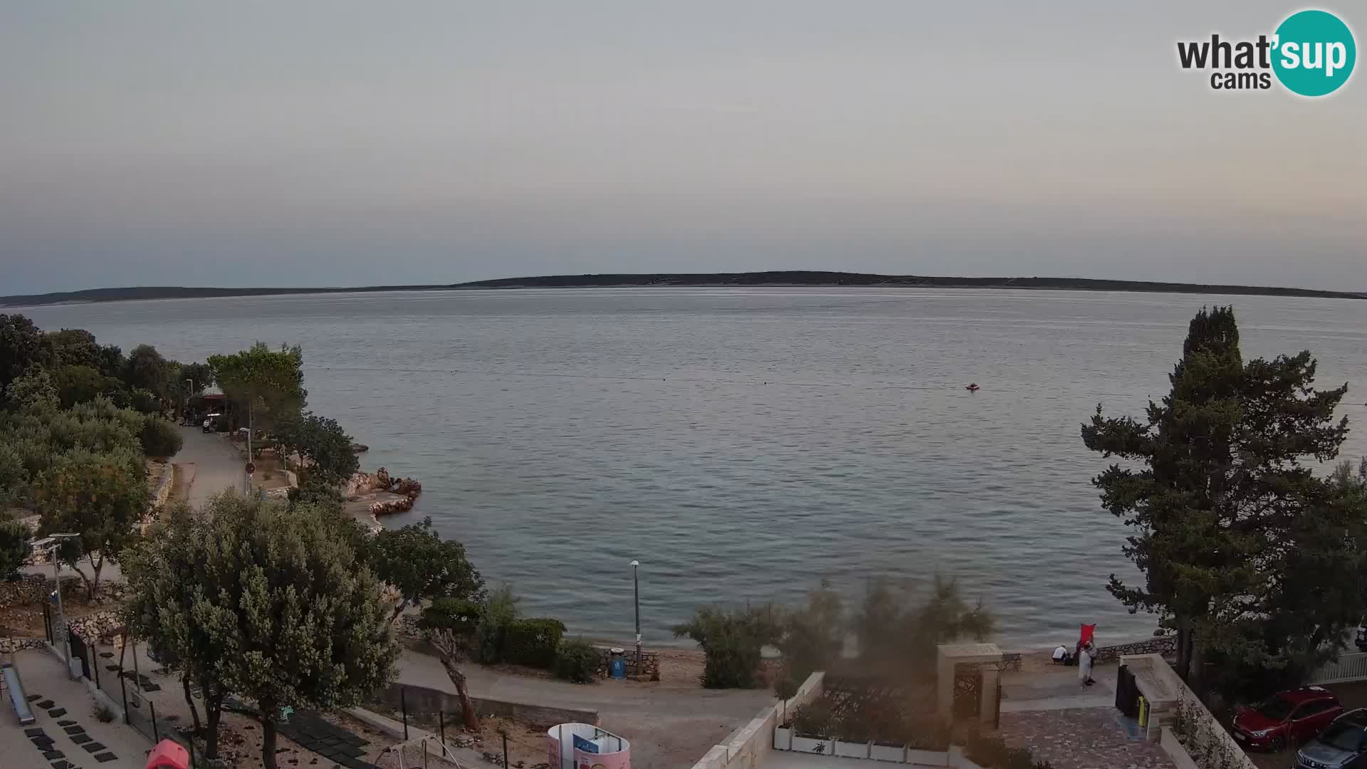 Webcam Plage Male Mandre – Vue en direct depuis l’île de Pag