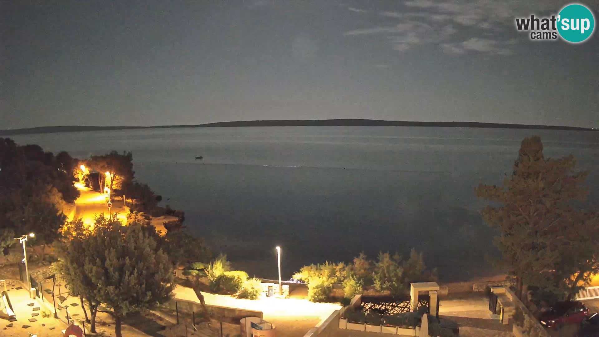 Webcam Strand Male Mandre – Liveblick von der Insel Pag