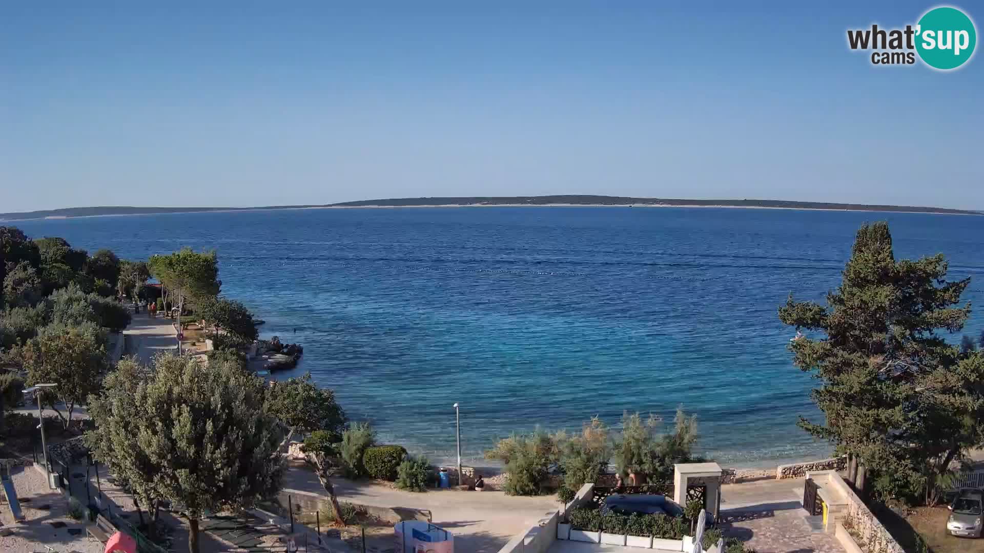 Webcam Plaža Male Mandre – Diretta dalla spiaggia sull’isola di Pag