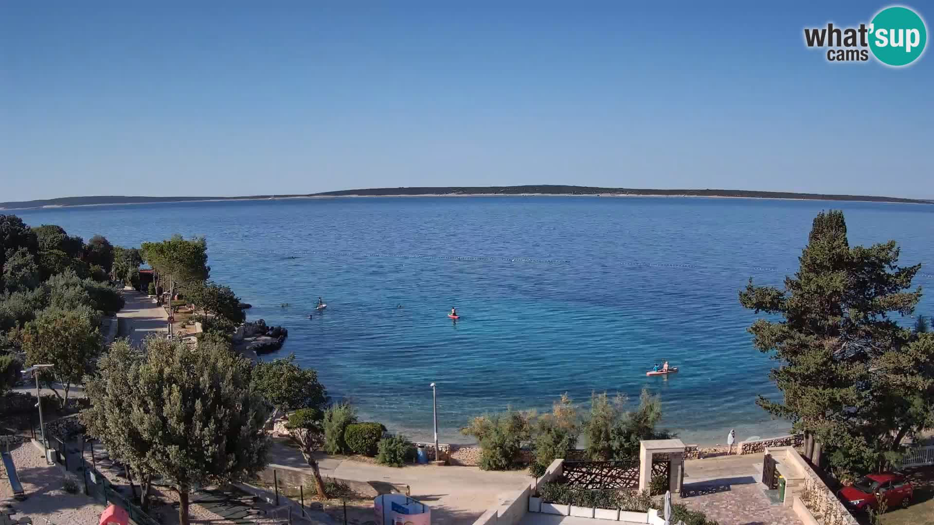 Webcam Plage Male Mandre – Vue en direct depuis l’île de Pag