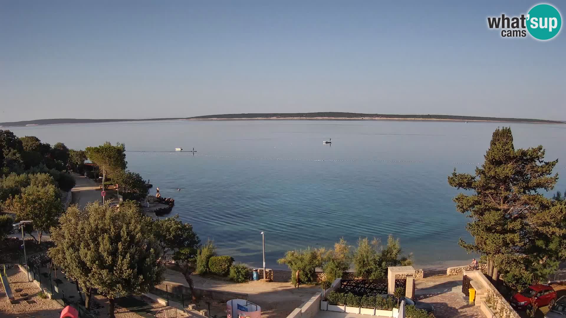 Webcam Plaža Male Mandre – Diretta dalla spiaggia sull’isola di Pag