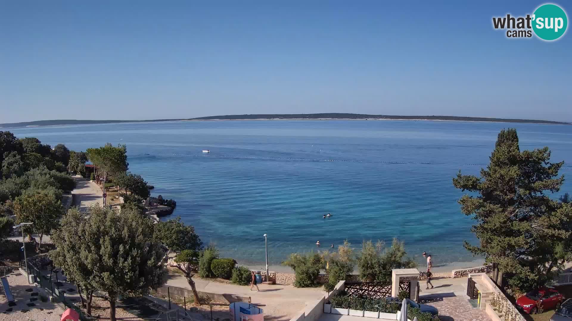 Webcam Plaža Male Mandre – Live View from Pag Island