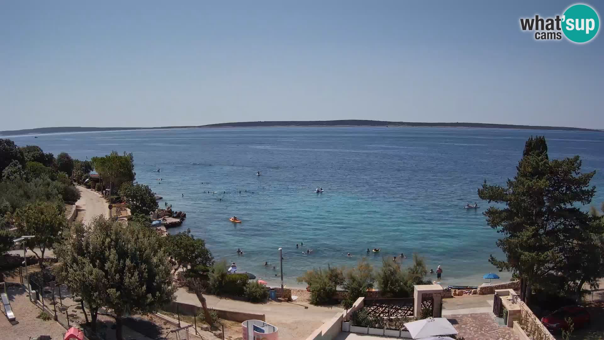 Webcam Strand Male Mandre – Liveblick von der Insel Pag