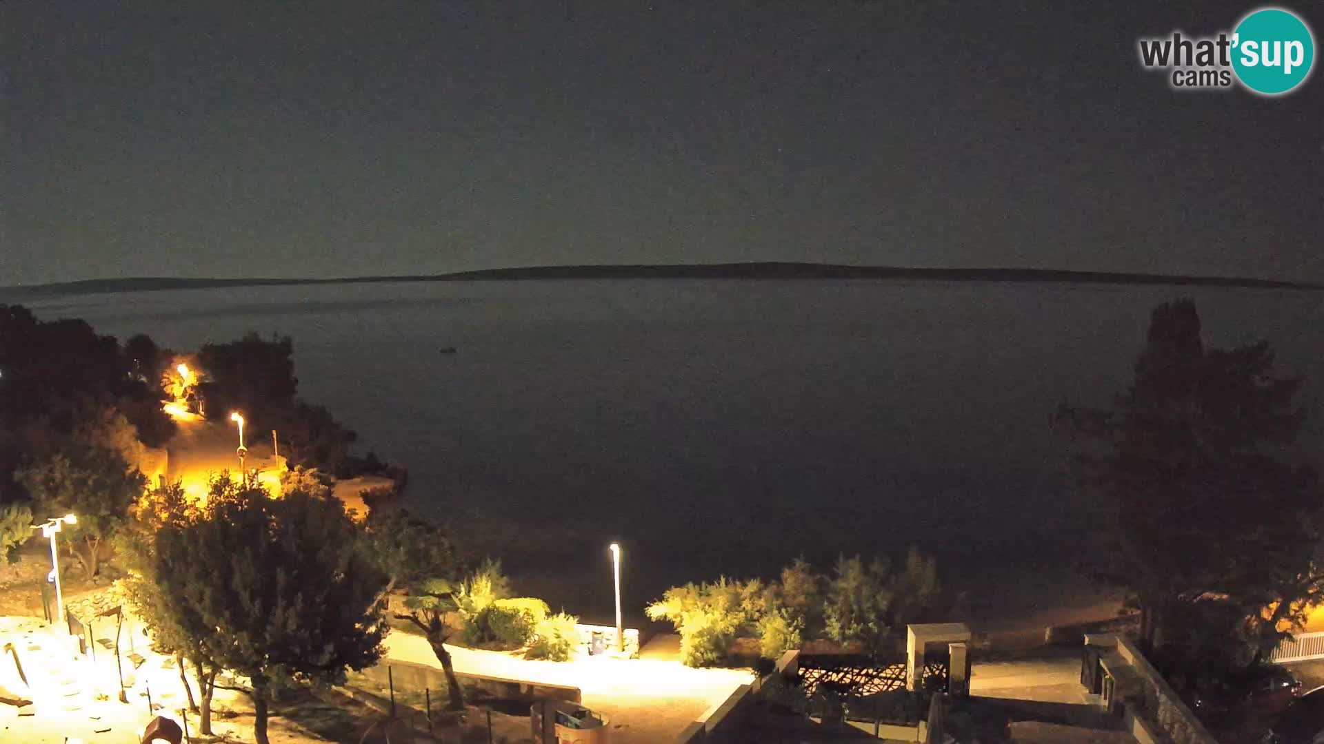 Webcam Plaža Male Mandre – Diretta dalla spiaggia sull’isola di Pag