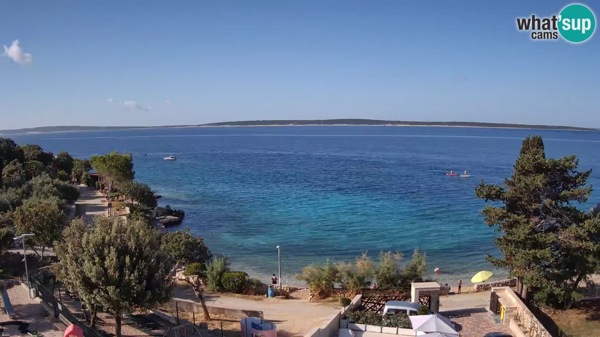 Webcam Plaža Male Mandre – Diretta dalla spiaggia sull’isola di Pag