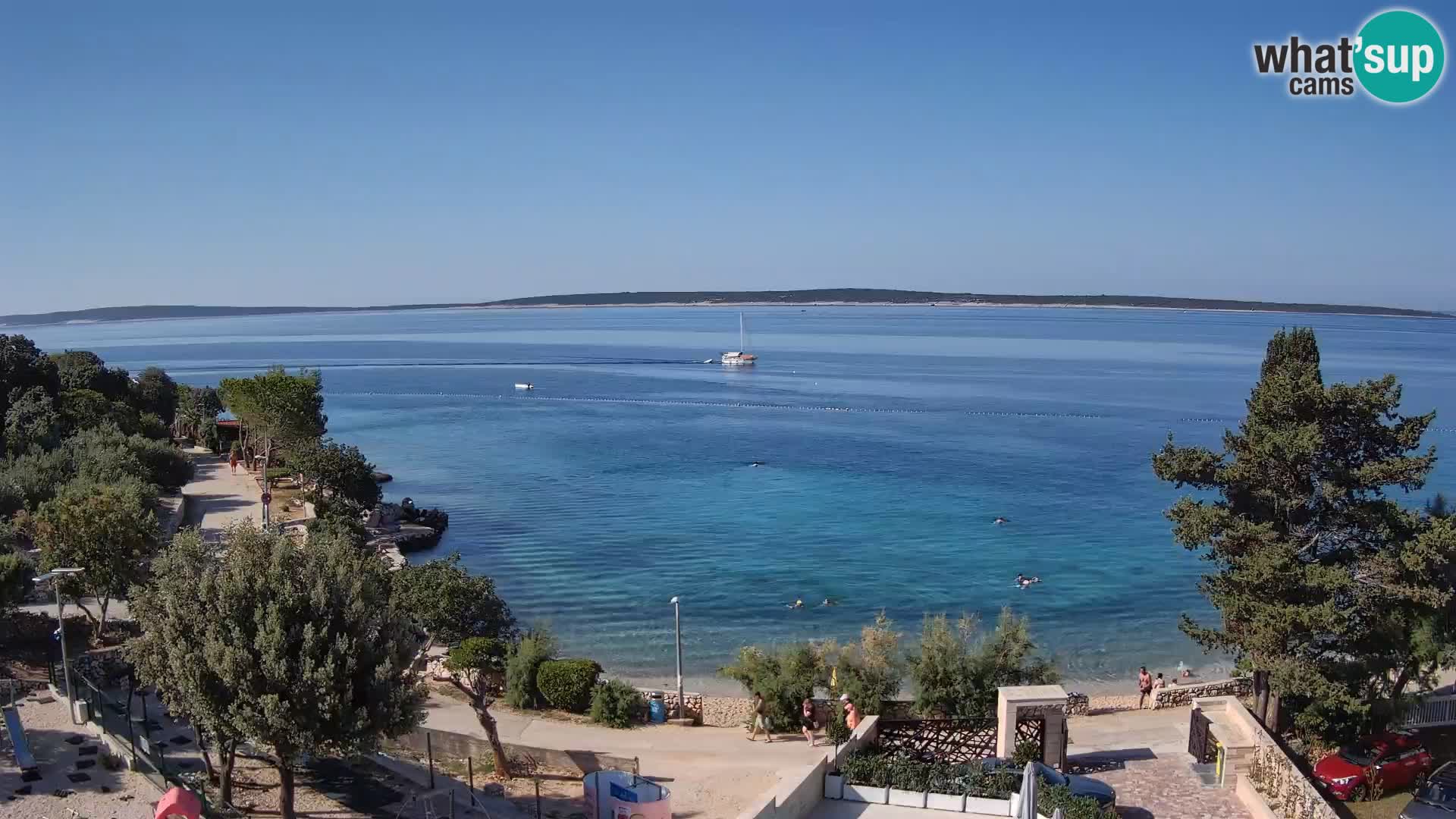 Webcam Plaža Male Mandre – Live View from Pag Island