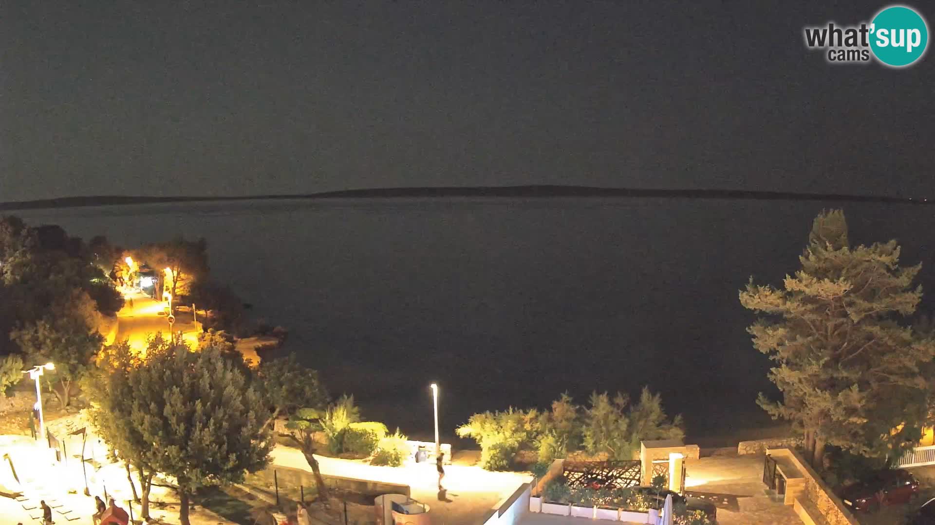 Webcam Plage Male Mandre – Vue en direct depuis l’île de Pag