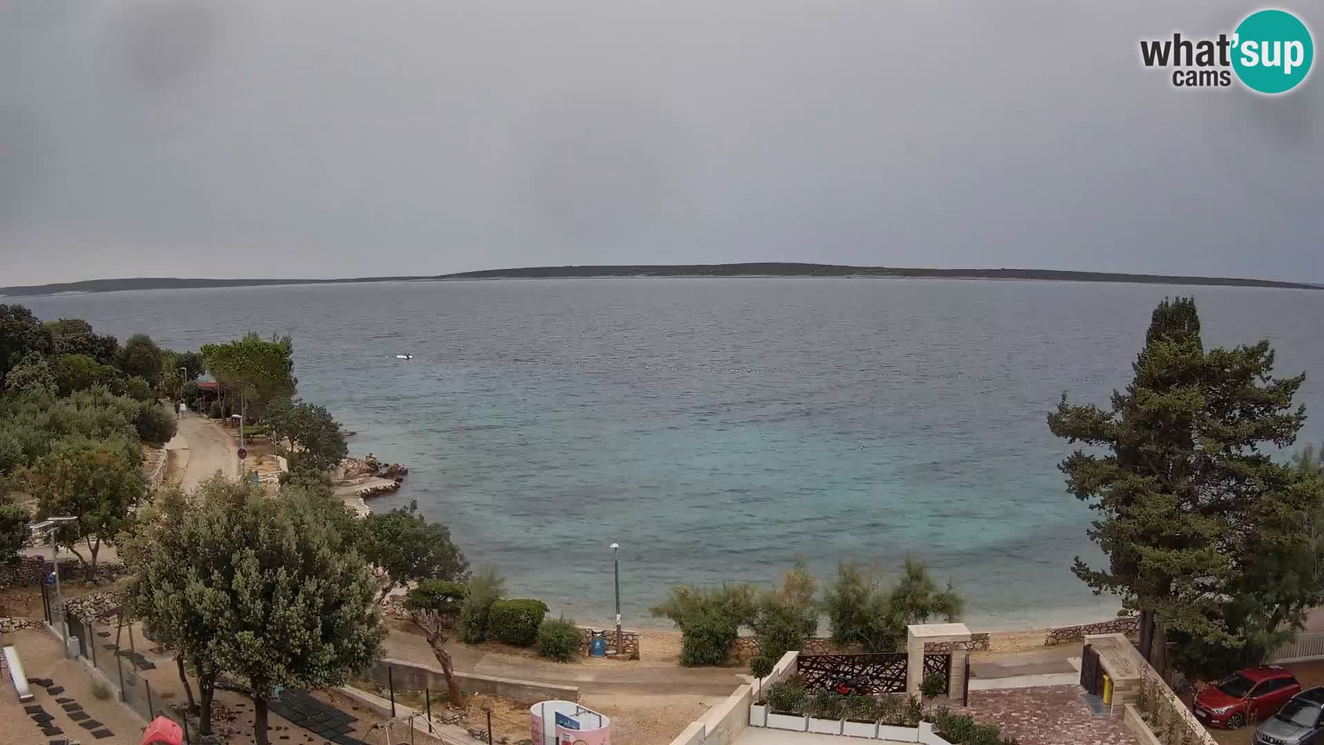 Webcam Plage Male Mandre – Vue en direct depuis l’île de Pag
