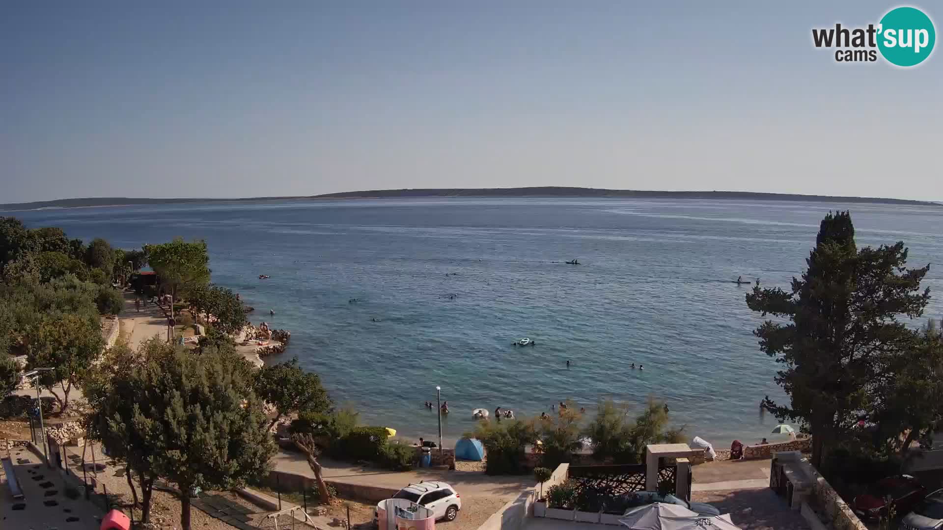 Webcam Plaža Male Mandre – Diretta dalla spiaggia sull’isola di Pag