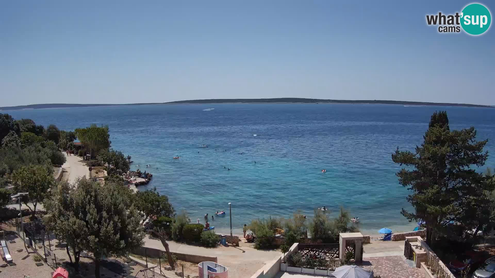 Webcam Plaža Male Mandre – Diretta dalla spiaggia sull’isola di Pag