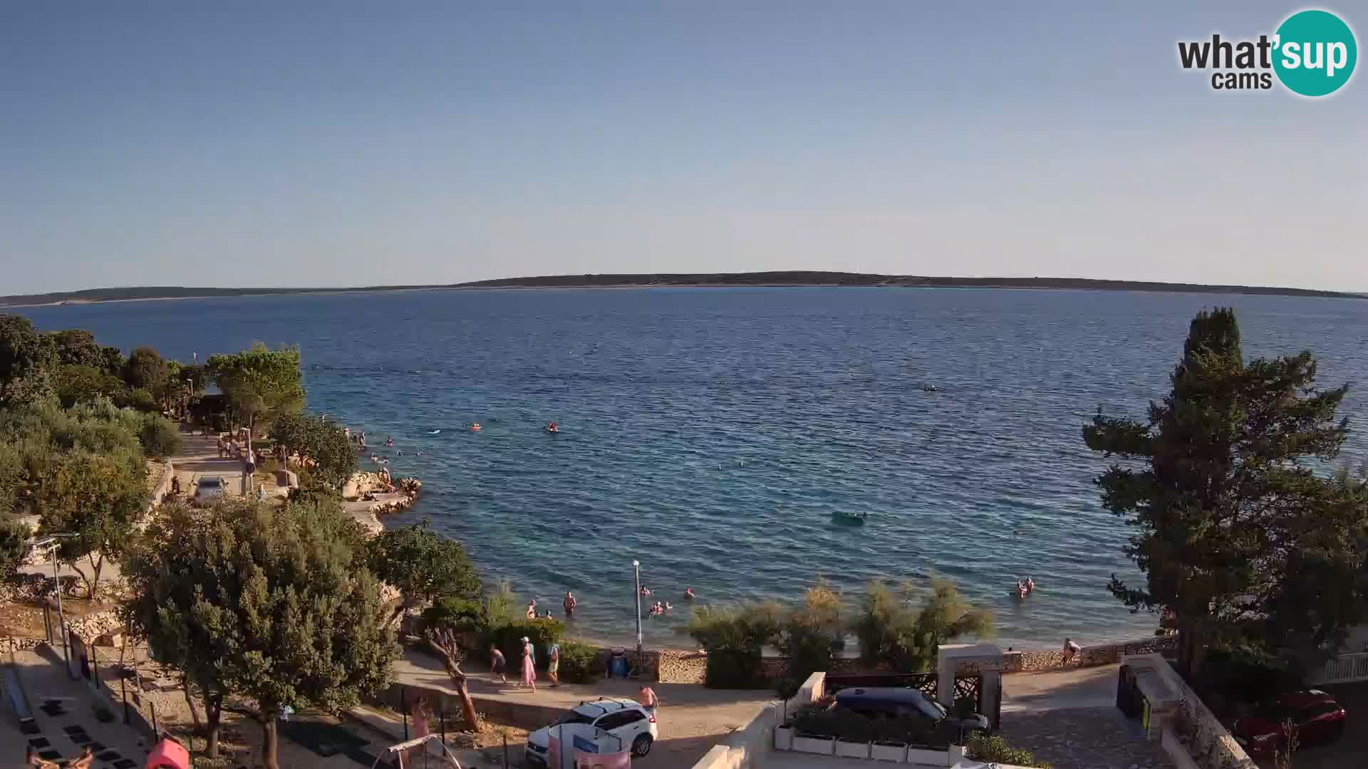 Webcam Strand Male Mandre – Liveblick von der Insel Pag