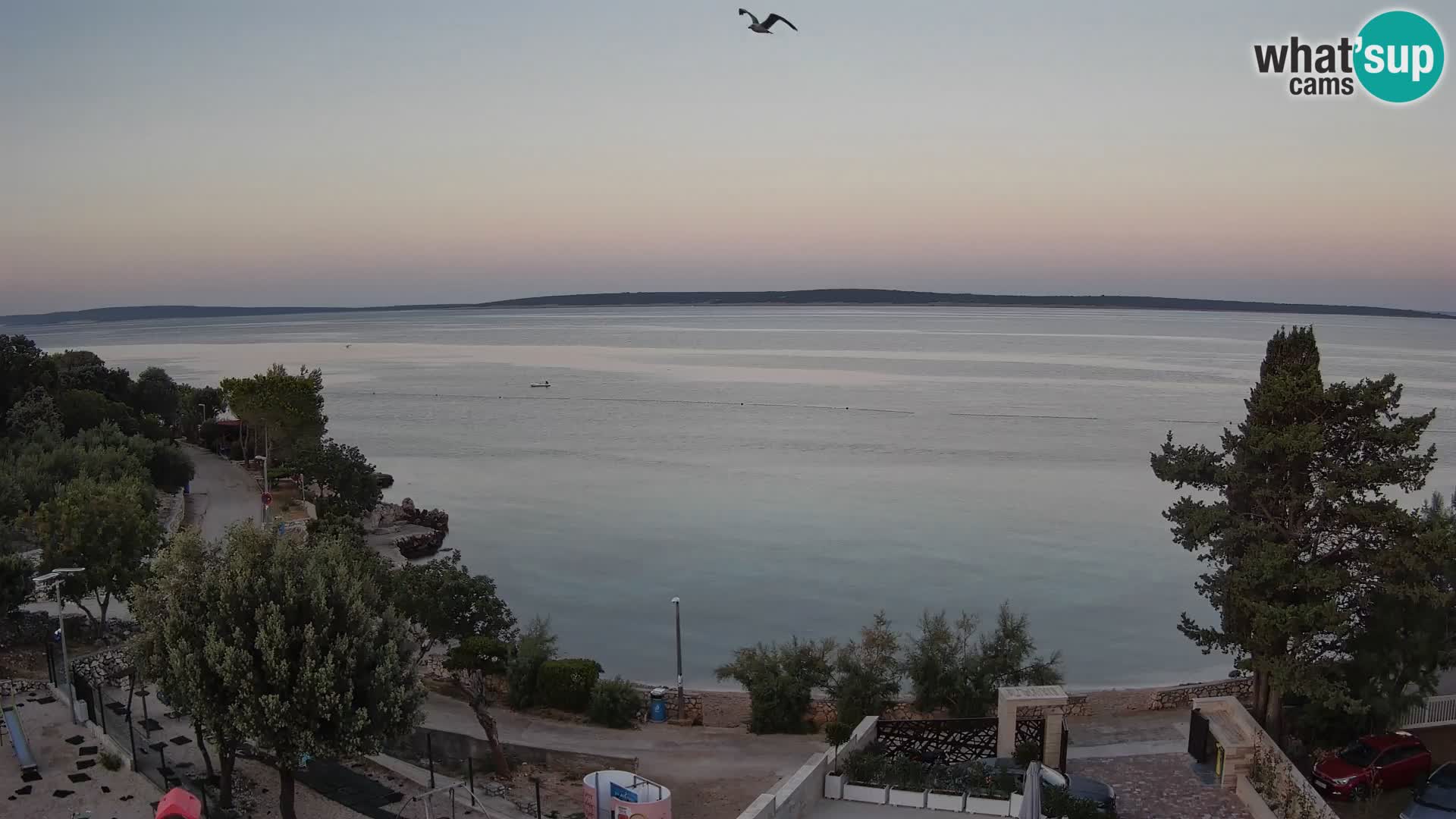 Webcam Plaža Male Mandre – Diretta dalla spiaggia sull’isola di Pag