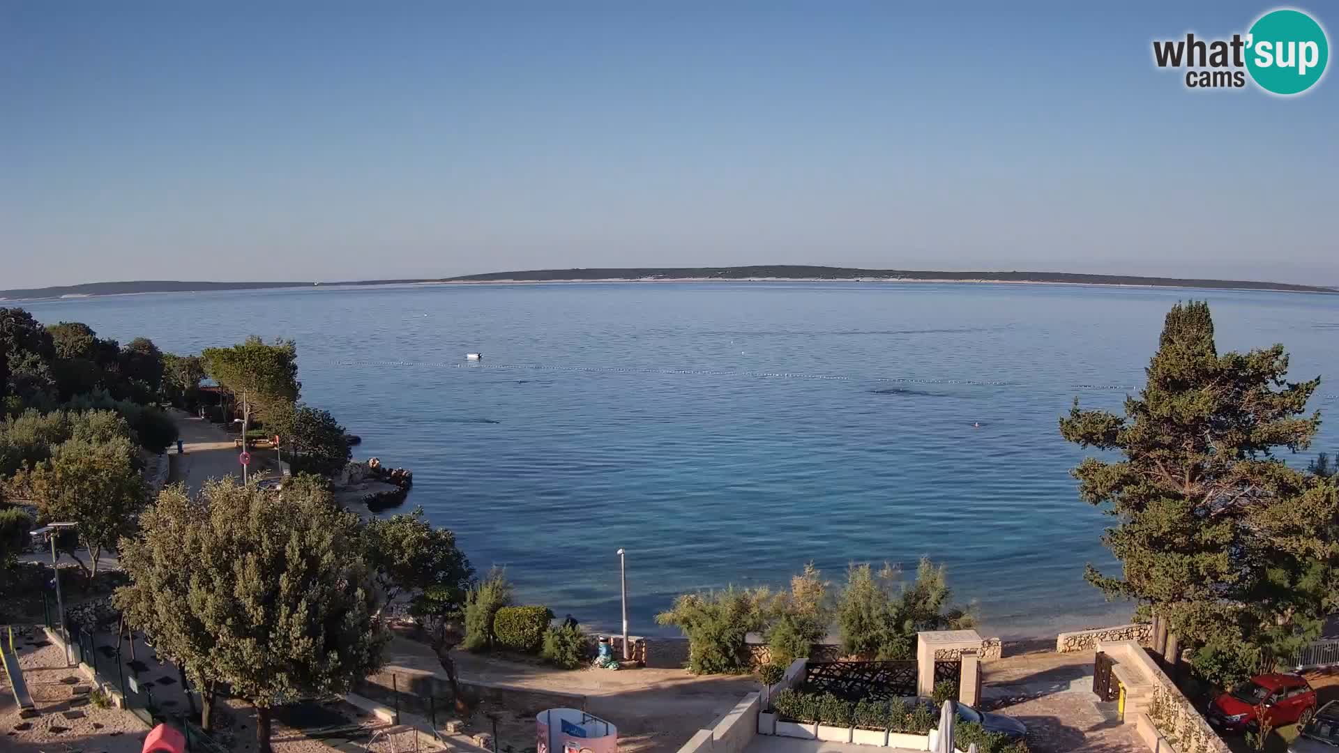 Webcam Strand Male Mandre – Liveblick von der Insel Pag
