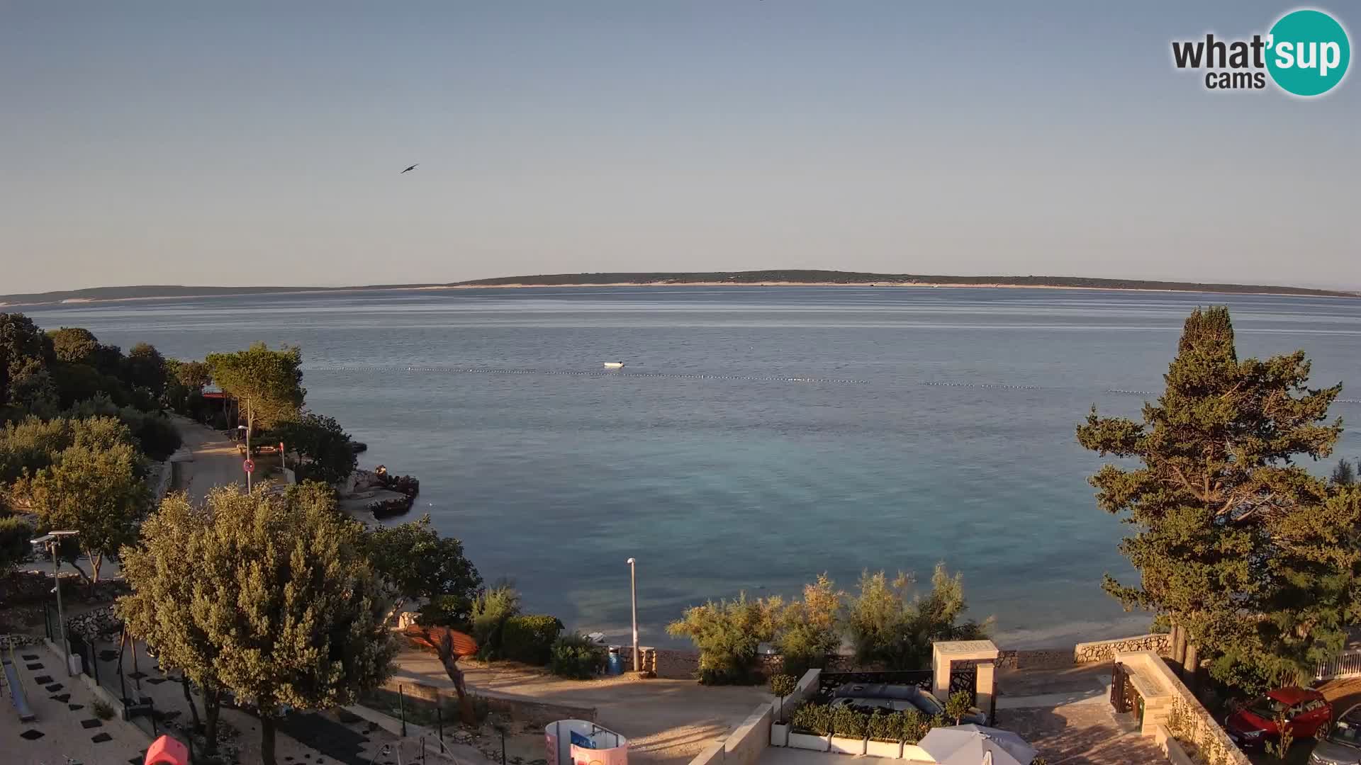 Webcam Plaža Male Mandre – Diretta dalla spiaggia sull’isola di Pag