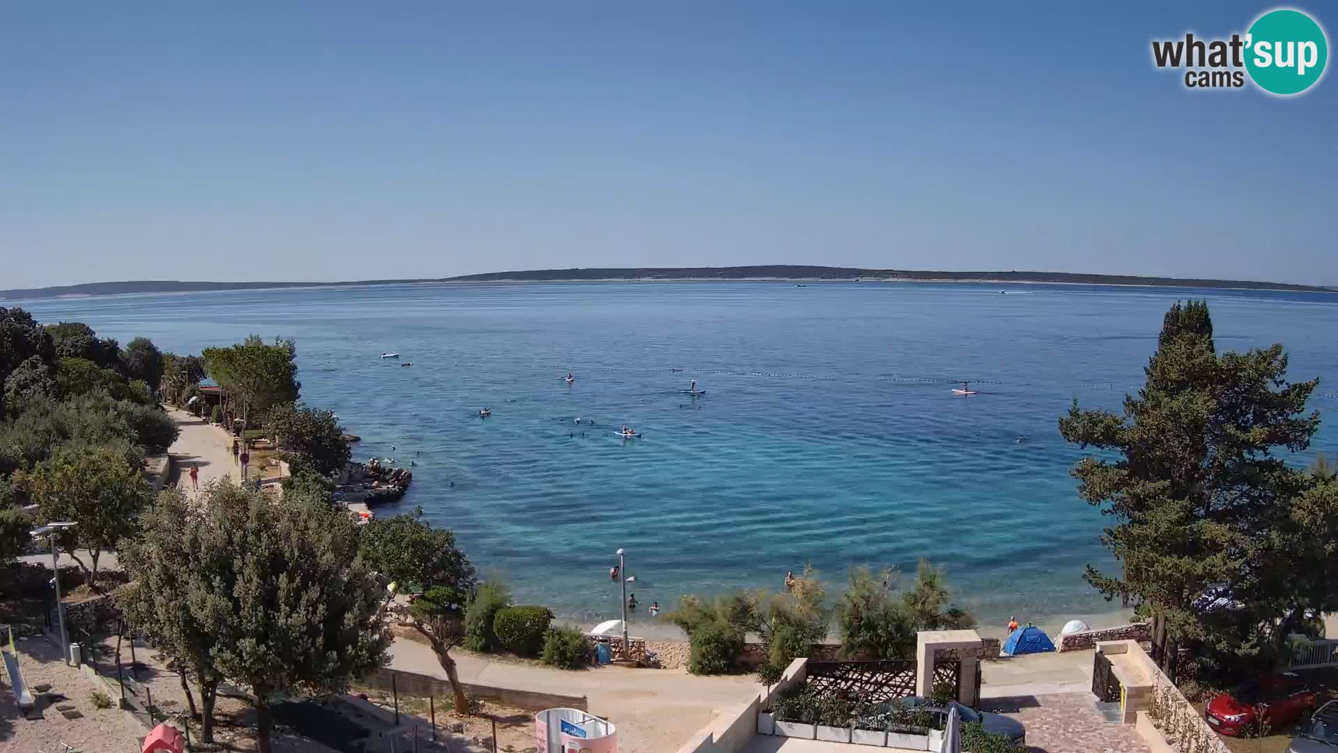 Webcam Plaža Male Mandre – Live View from Pag Island