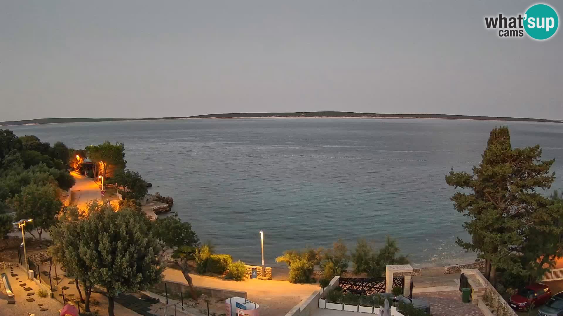 Webcam Plaža Male Mandre – Live View from Pag Island