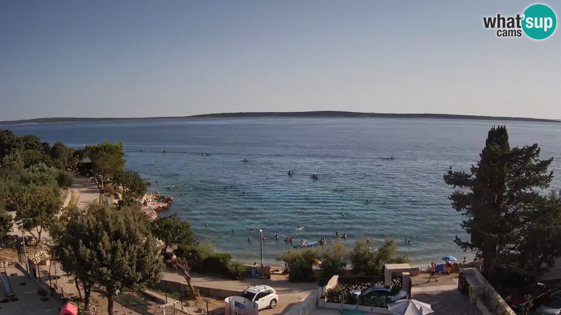Webcam Plage Male Mandre – Vue en direct depuis l’île de Pag