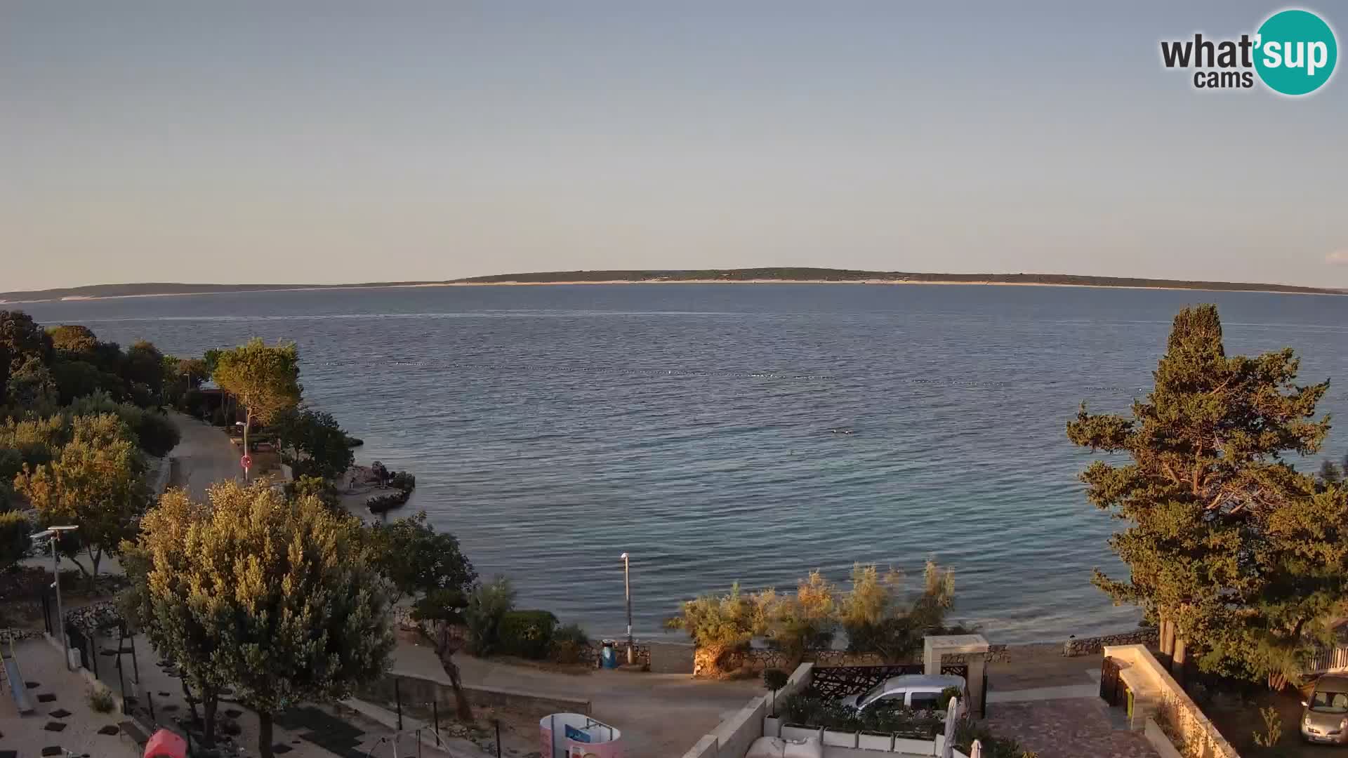 Webcam Plaža Male Mandre – Diretta dalla spiaggia sull’isola di Pag