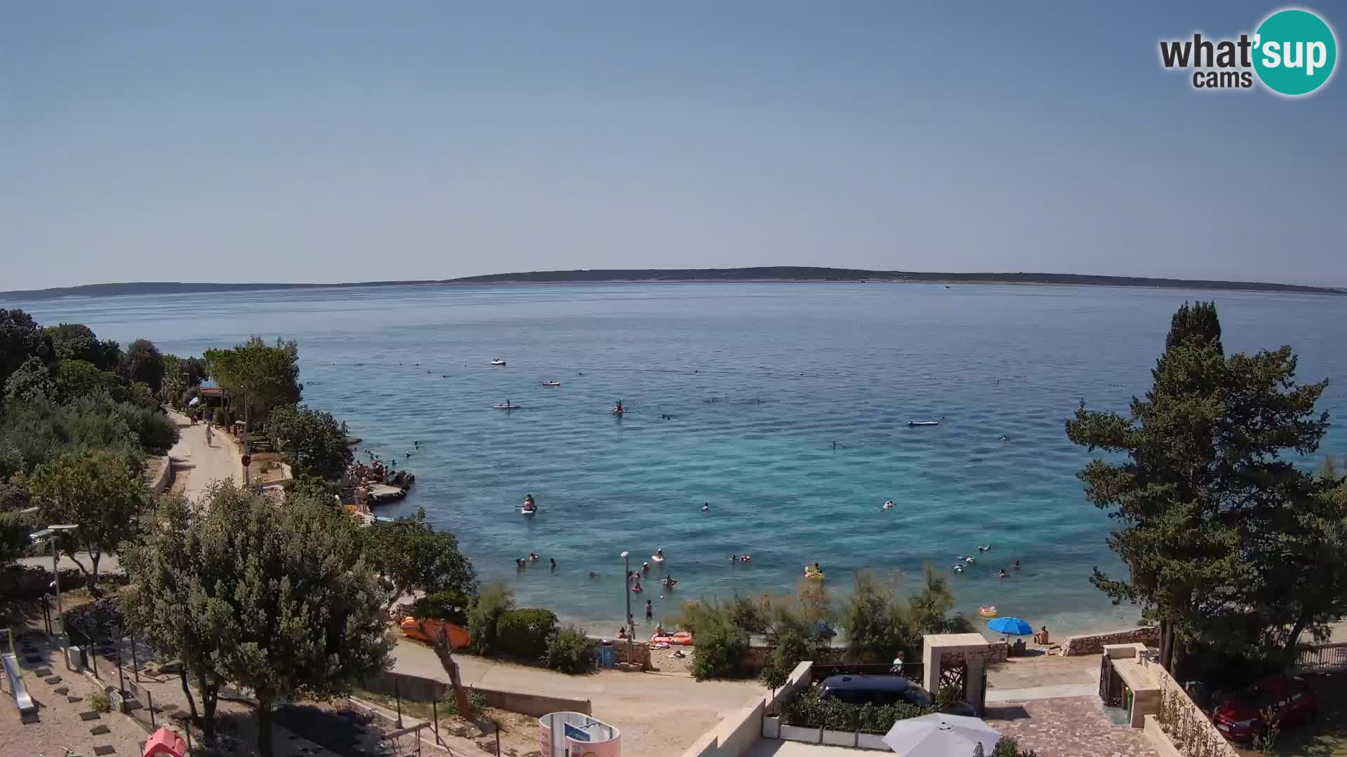 Webcam Plaža Male Mandre – Diretta dalla spiaggia sull’isola di Pag