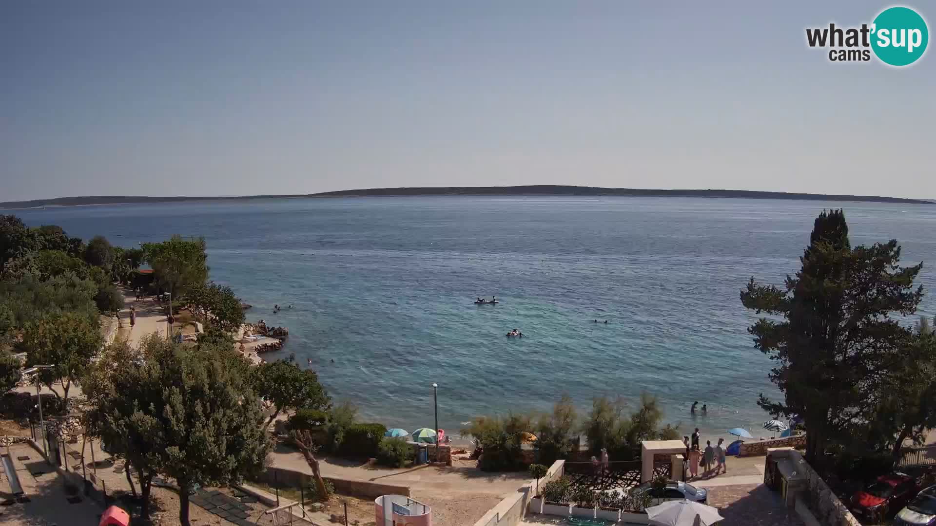 Webcam Plaža Male Mandre – Diretta dalla spiaggia sull’isola di Pag