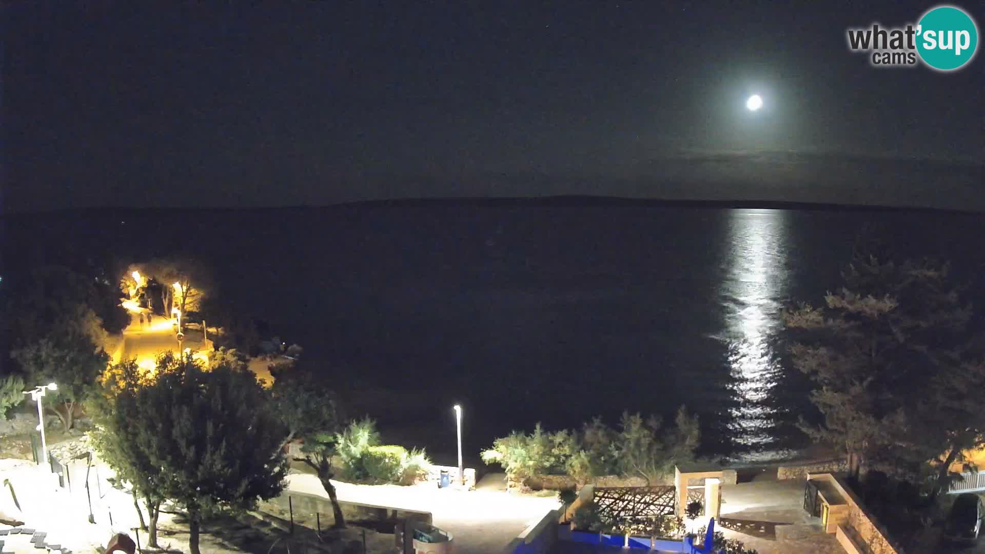 Webcam Strand Male Mandre – Liveblick von der Insel Pag